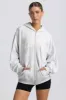 Oversized Zip-Up Hoodie in Grey Marl sold by Bo + Tee
