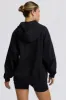 Oversized Zip-Up Hoodie in Black sold by Bo + Tee
