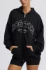 Oversized Zip-Up Hoodie in Black sold by Bo + Tee