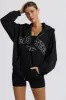 Oversized Zip-Up Hoodie in Black sold by Bo + Tee