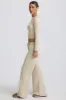 Low-Rise Wide-Leg Joggers in Bone sold by Bo + Tee