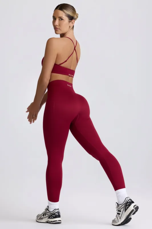 Petite Super Sculpt Seamless High-Waist Leggings in Burgundy sold by Bo + Tee