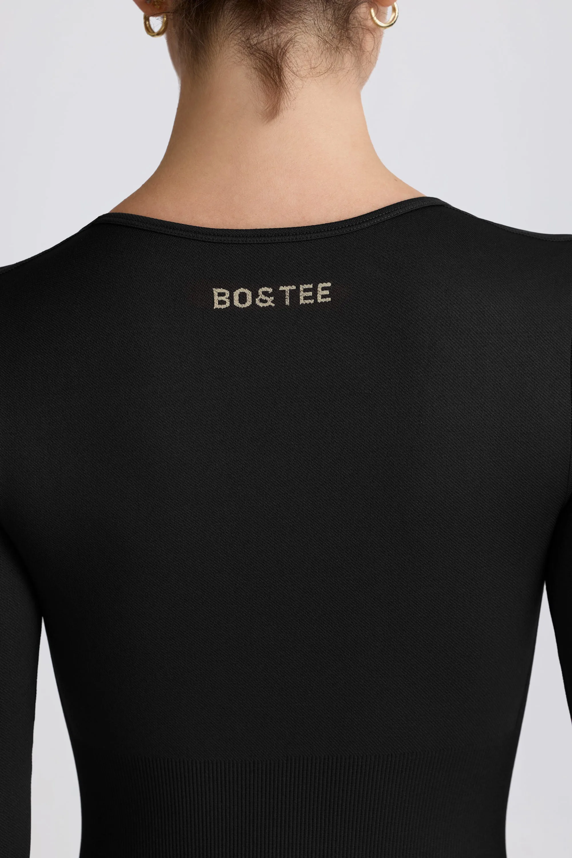 Petite Super Sculpt Seamless Full-Length Jumpsuit in Black sold by Bo + Tee product image thumbnail 5