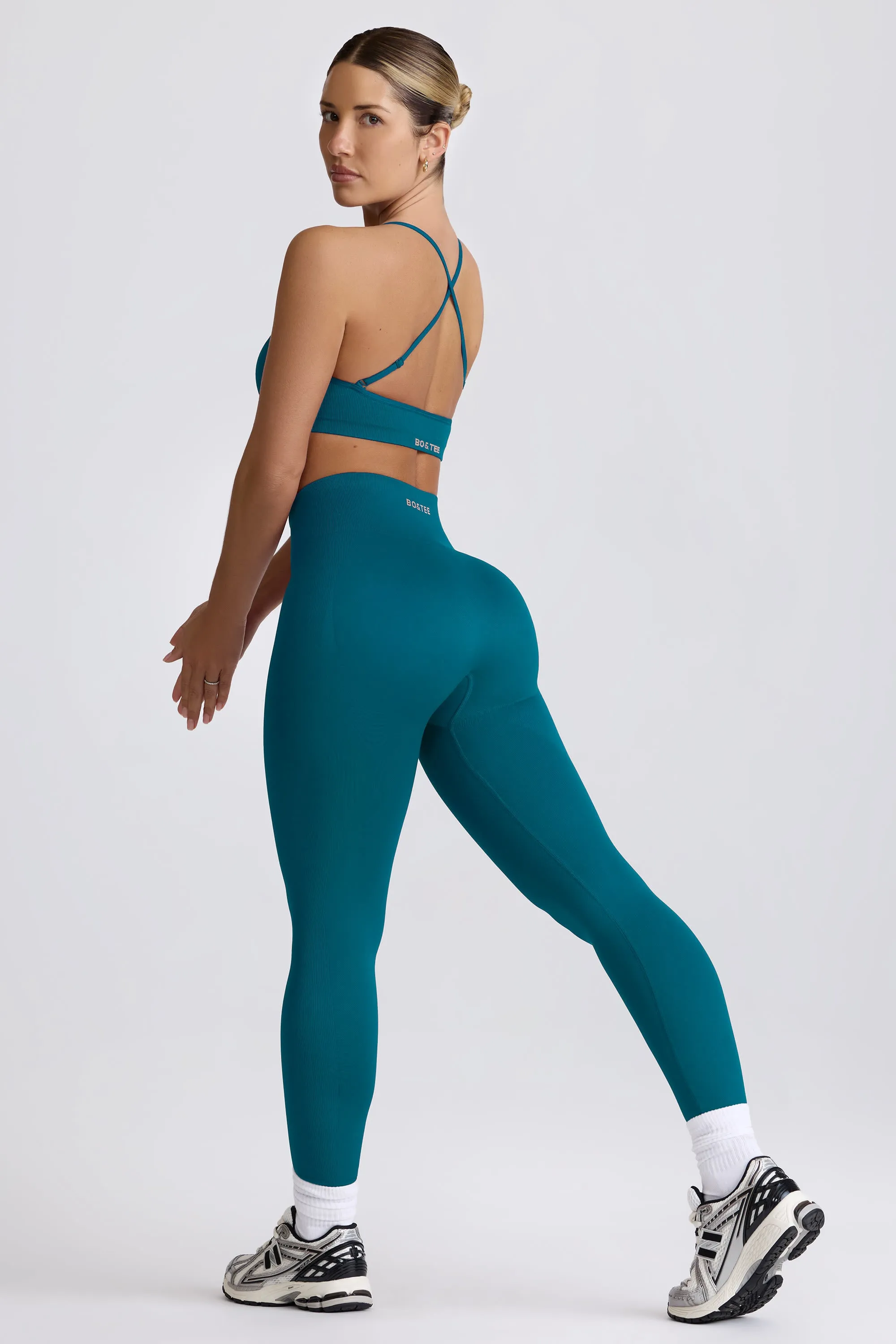 Petite Super Sculpt Seamless High-Waist Leggings in Teal sold by Bo + Tee