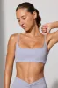 Adjust - Twist Back Scoop Neck Sports Bra in Soft Lavender sold by Bo + Tee