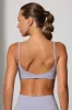 Adjust - Twist Back Scoop Neck Sports Bra in Soft Lavender sold by Bo + Tee