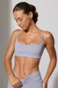 Adjust - Twist Back Scoop Neck Sports Bra in Soft Lavender sold by Bo + Tee