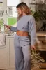 Cropped Knit Jumper in Soft Blue sold by Bo + Tee