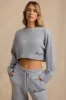 Cropped Knit Jumper in Soft Blue sold by Bo + Tee