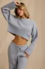 Cropped Knit Jumper in Soft Blue sold by Bo + Tee