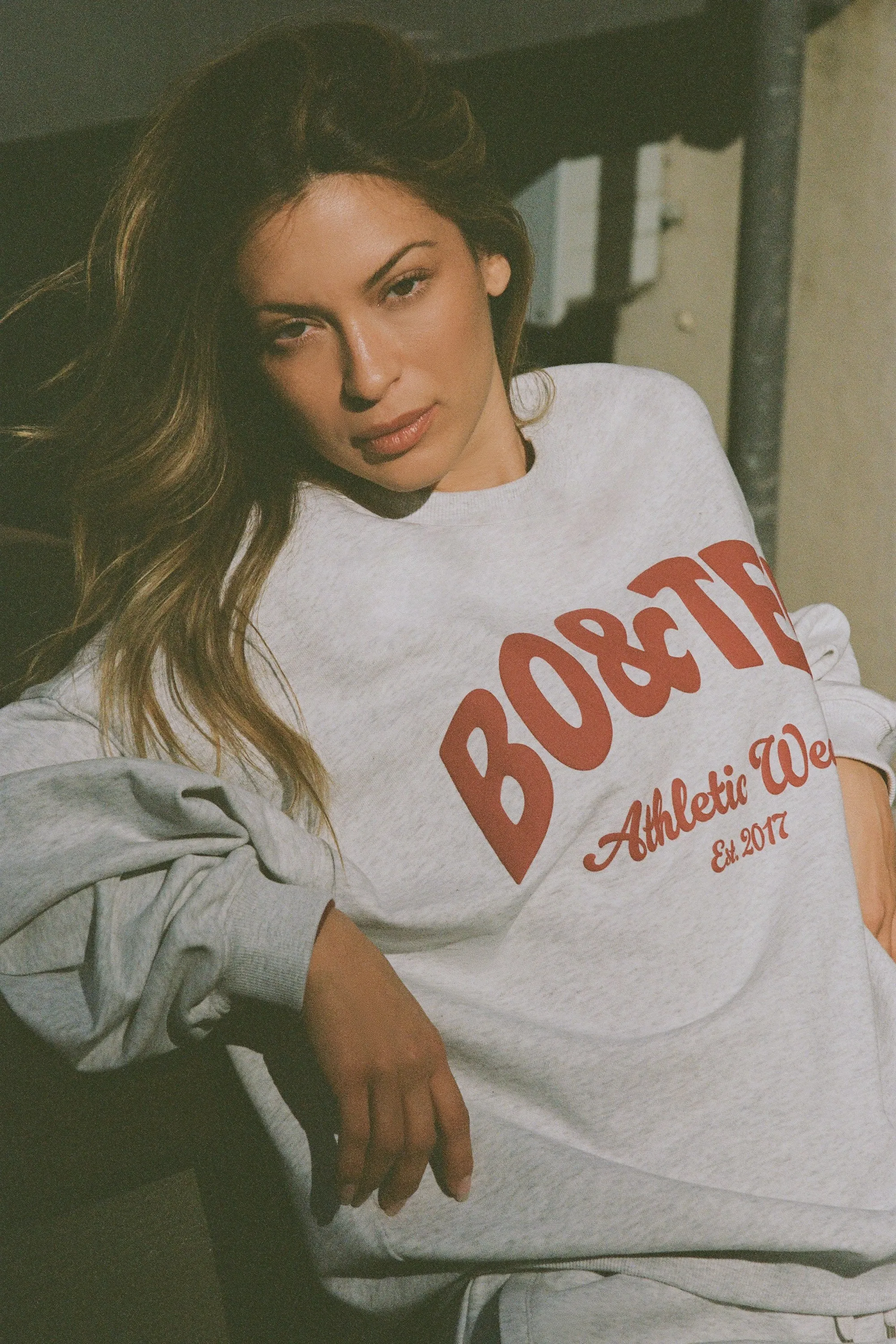 Oversized Crew-Neck Sweatshirt in Grey Marl sold by Bo + Tee