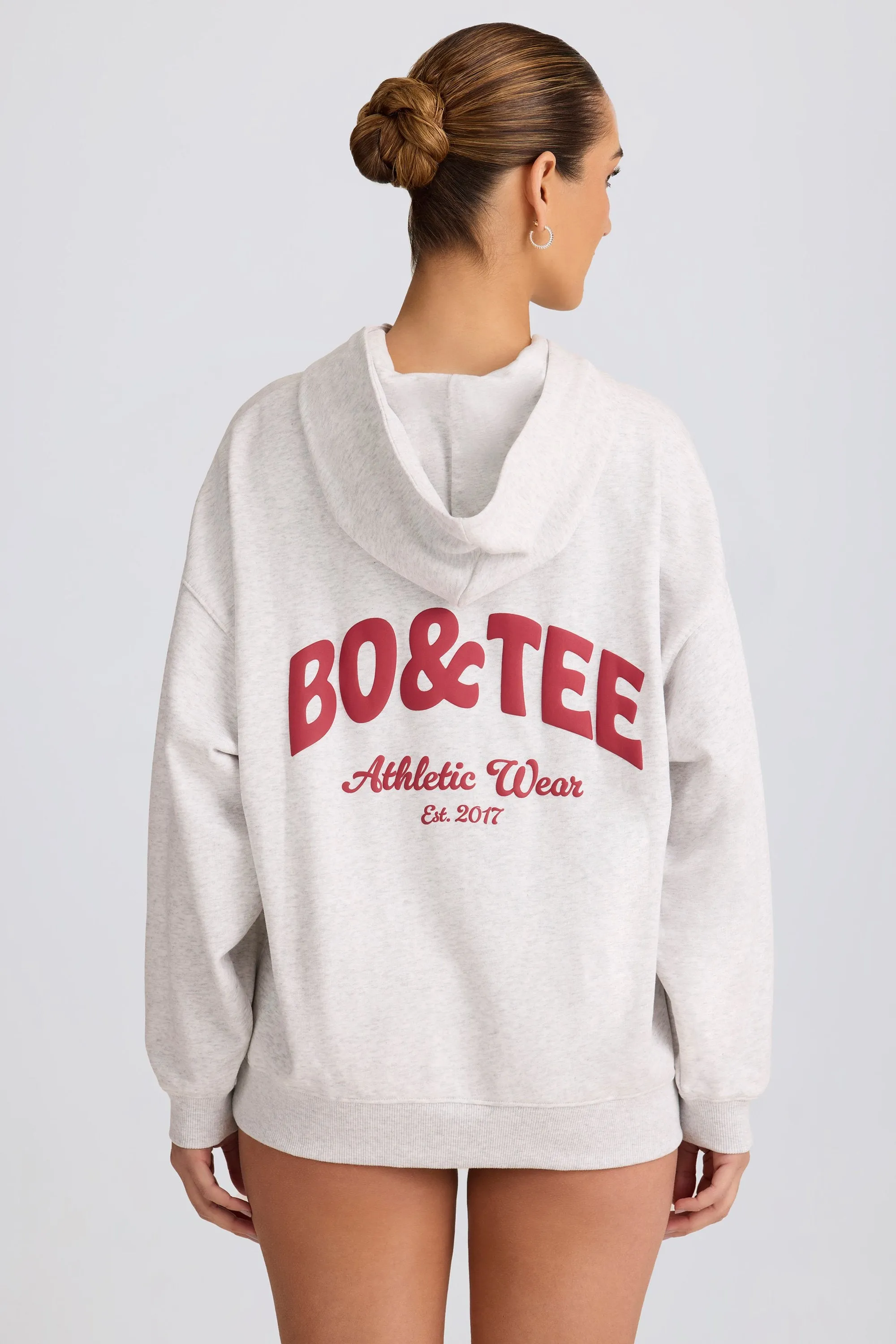 Oversized Hoodie in Grey Marl sold by Bo + Tee product image thumbnail 2