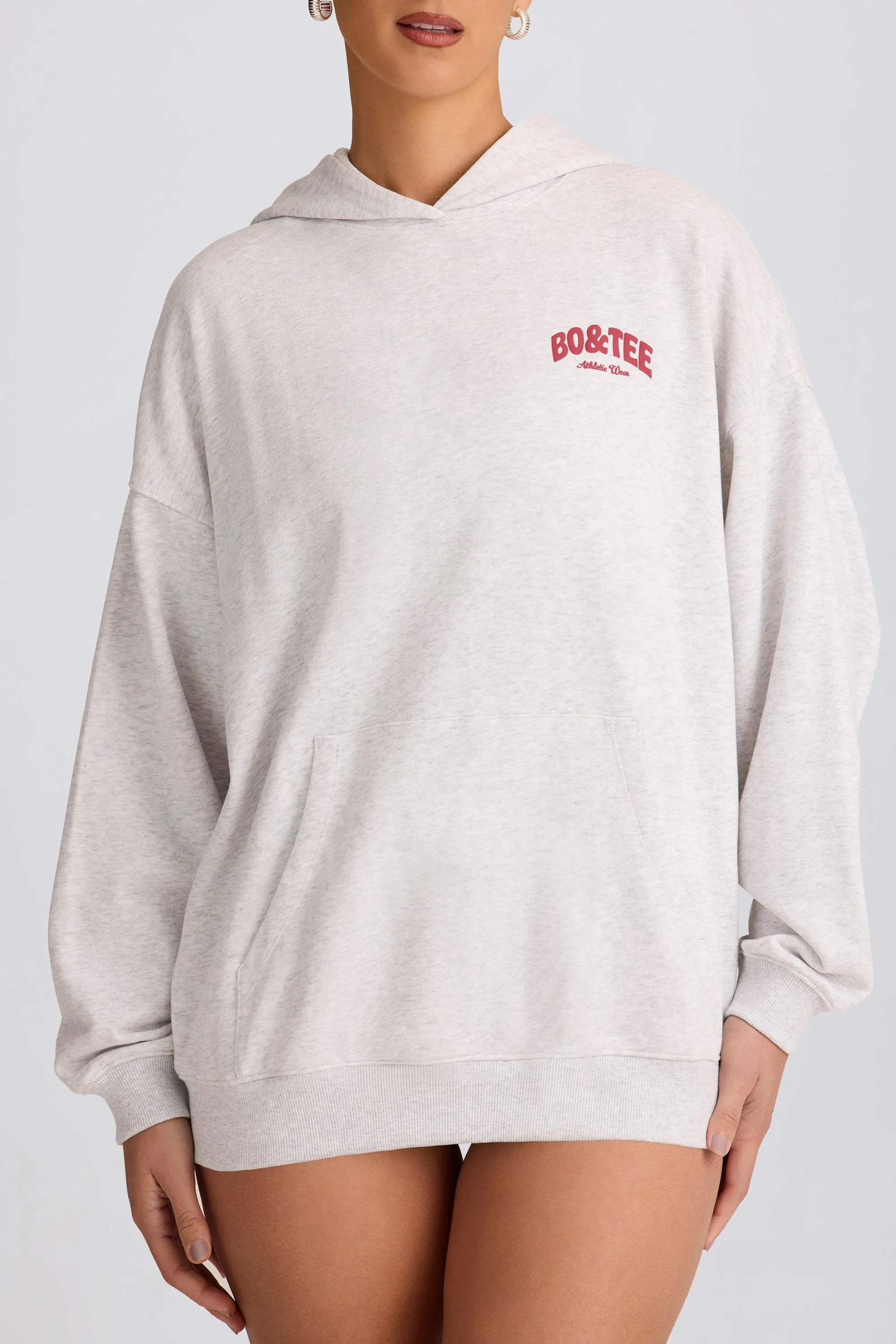 Oversized Hoodie in Grey Marl sold by Bo + Tee product image thumbnail 4