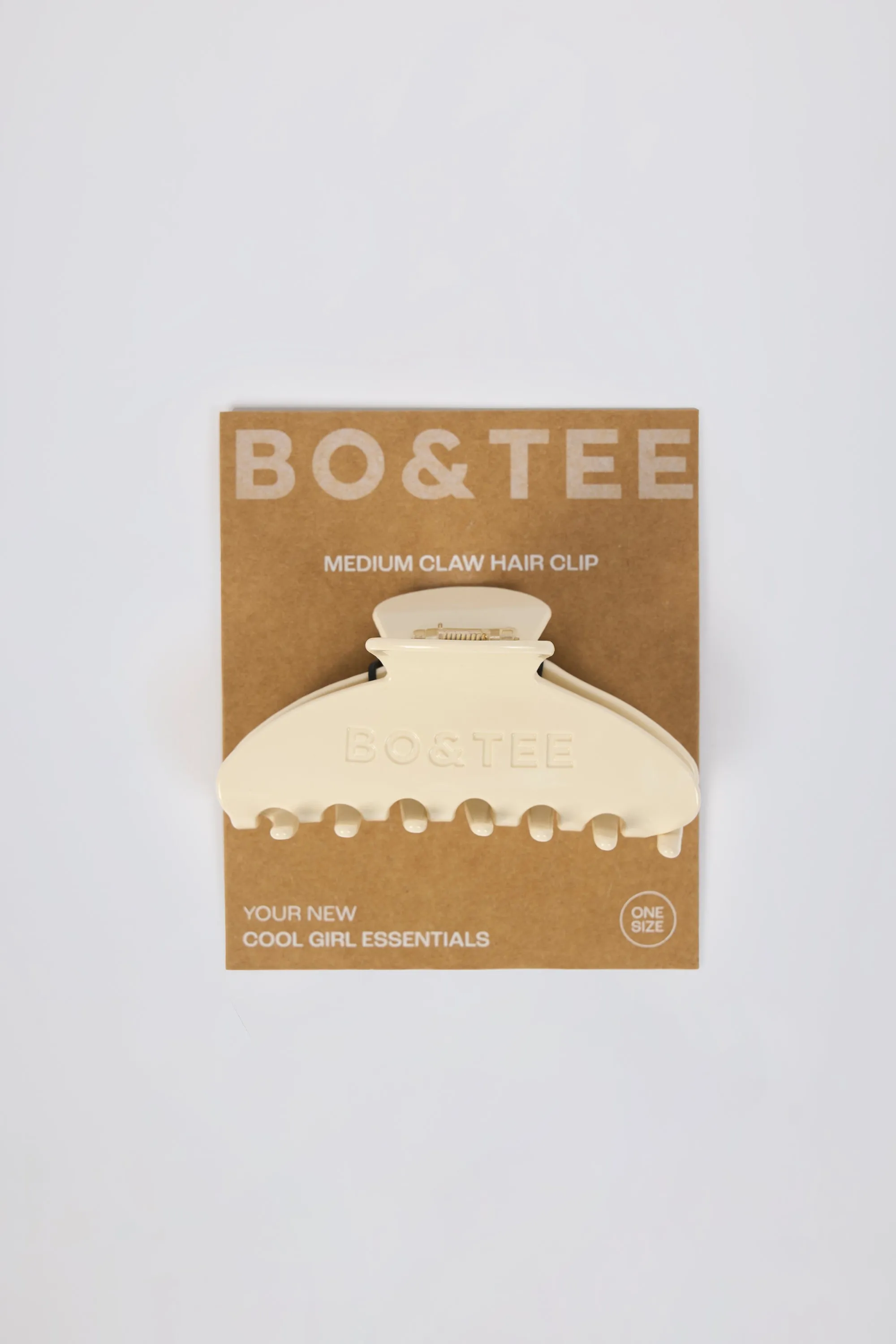 Medium Claw Clip in Soft White sold by Bo + Tee