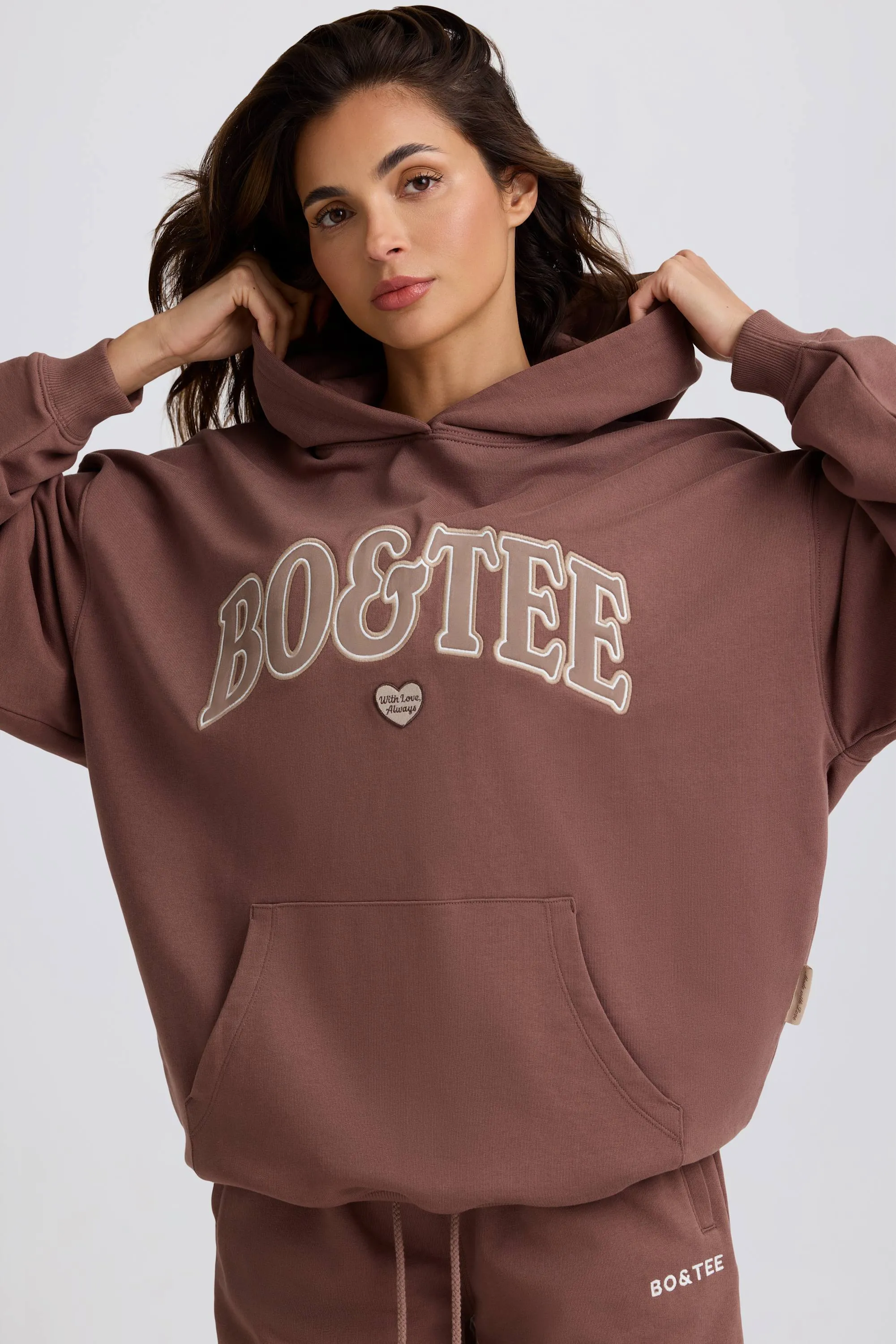 Oversized Hoodie in Mocha sold by Bo + Tee