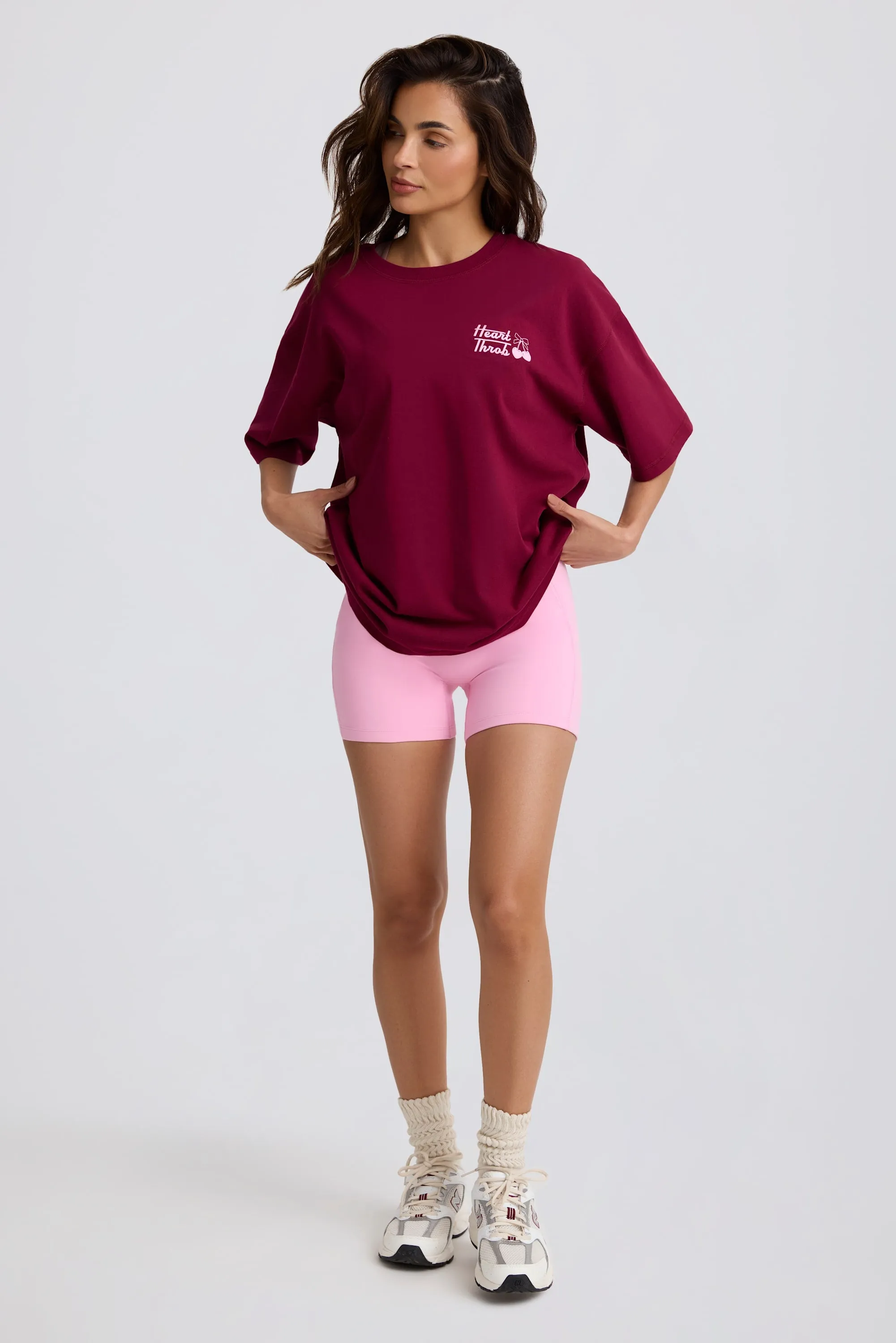 Oversized T-Shirt in Burgundy sold by Bo + Tee product image thumbnail 5