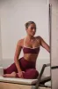 Soft Active Sweetheart-Neck Sports Bra in Burgundy sold by Bo + Tee