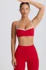 Soft Active Sweetheart-Neck Sports Bra in Hot Red sold by Bo + Tee