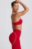 Soft Active Sweetheart-Neck Sports Bra in Hot Red sold by Bo + Tee