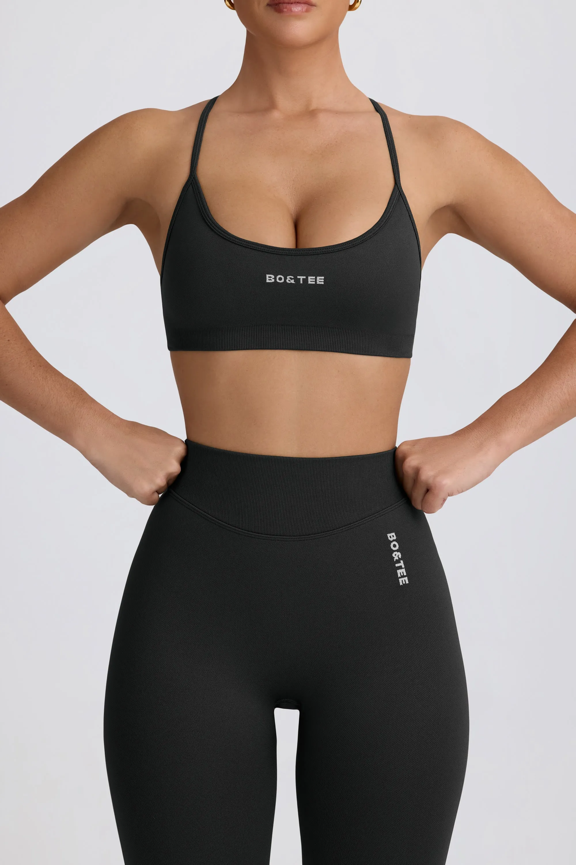 Super Sculpt Seamless Backless Sports Bra in Ash sold by Bo + Tee product image thumbnail 4