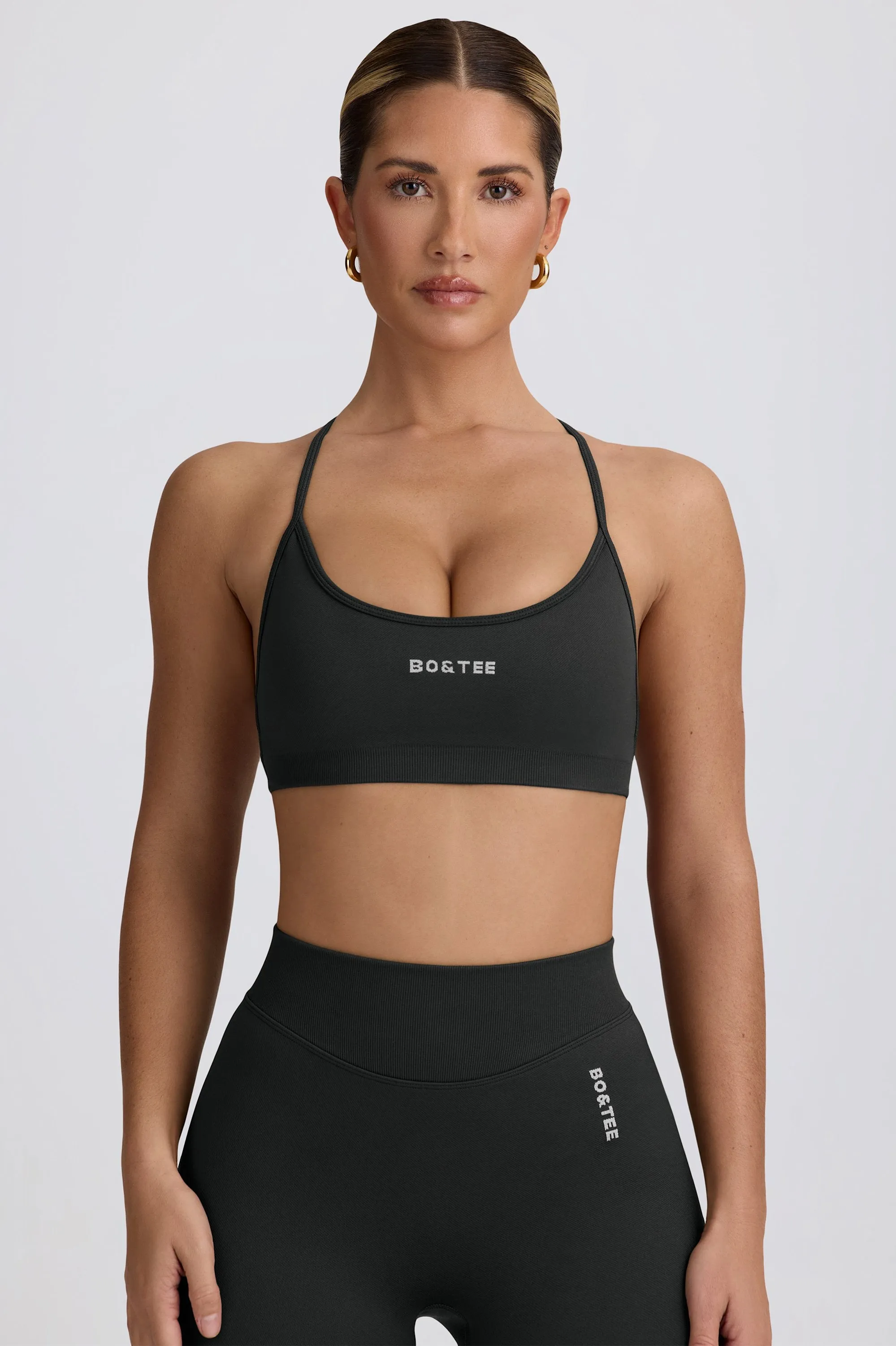 Super Sculpt Seamless Backless Sports Bra in Ash sold by Bo + Tee product image thumbnail 2