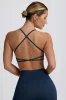 Super Sculpt Seamless Backless Sports Bra in Blue sold by Bo + Tee