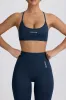 Super Sculpt Seamless Backless Sports Bra in Blue sold by Bo + Tee