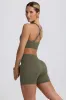 Super Sculpt Seamless Mini Shorts in Light Green sold by Bo + Tee