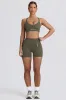 Super Sculpt Seamless Mini Shorts in Light Green sold by Bo + Tee