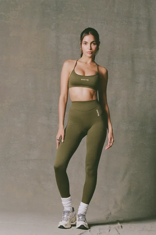 Super Sculpt Seamless High-Waist Leggings in Dark Green sold by Bo + Tee