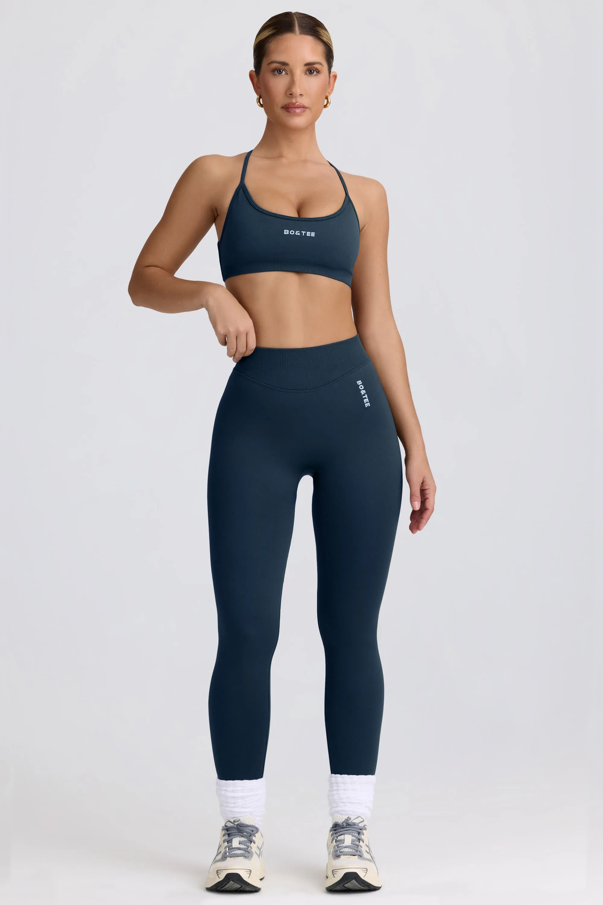 Super Sculpt Seamless High-Waist Leggings in Blue sold by Bo + Tee product image thumbnail 4