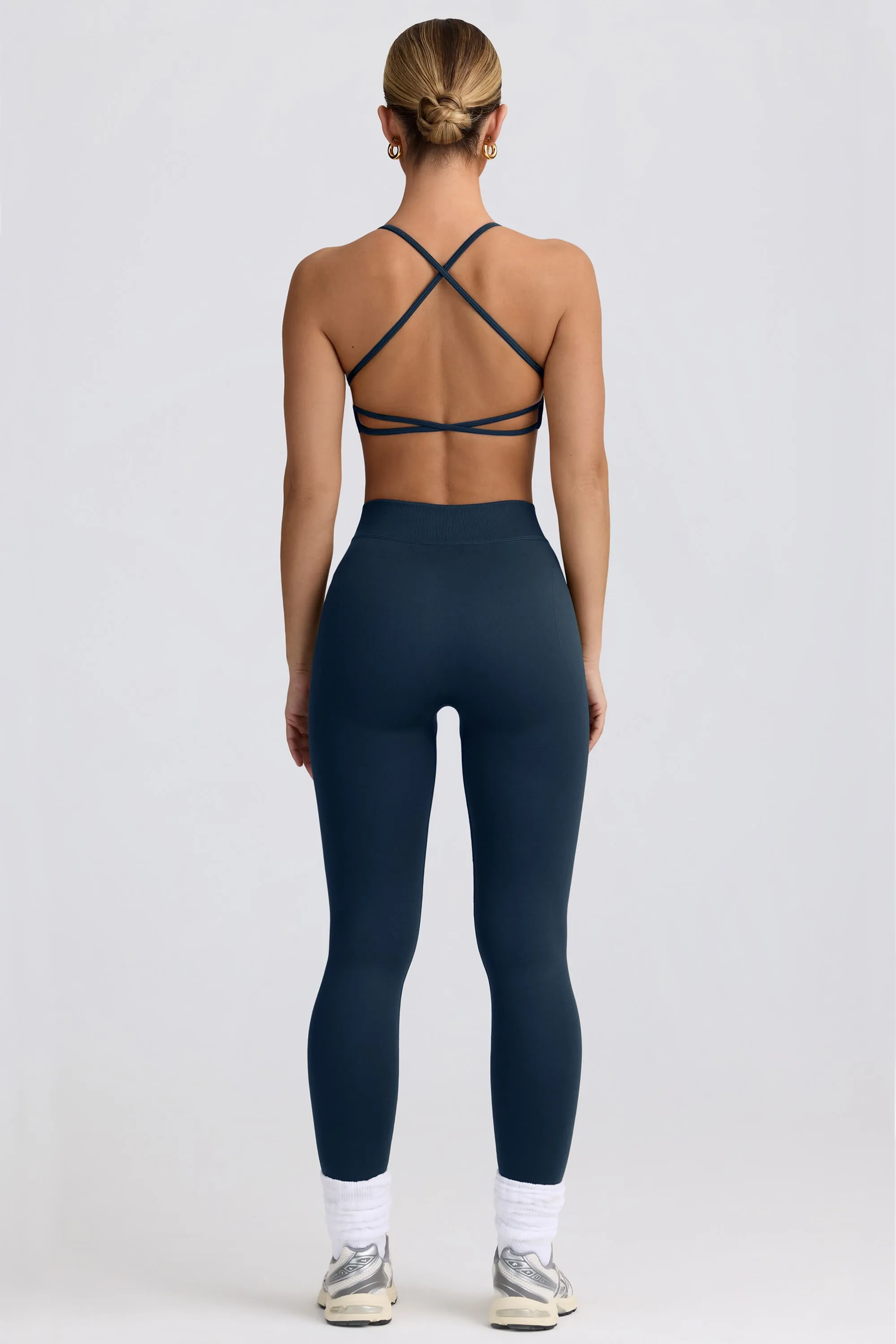 Super Sculpt Seamless High-Waist Leggings in Blue sold by Bo + Tee product image thumbnail 3