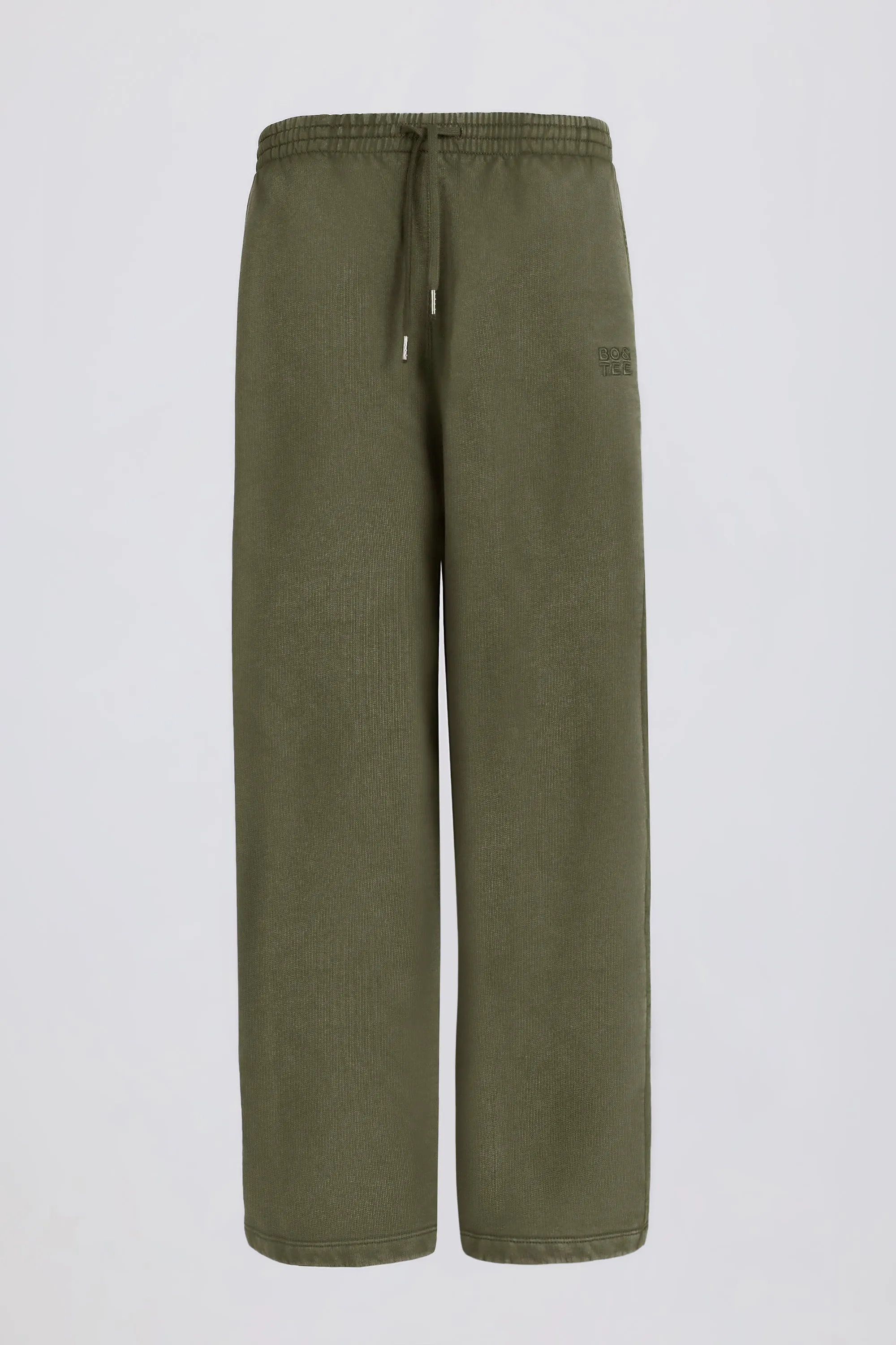 Mid-Rise Wide-Leg Joggers in Light Green sold by Bo + Tee product image thumbnail 2