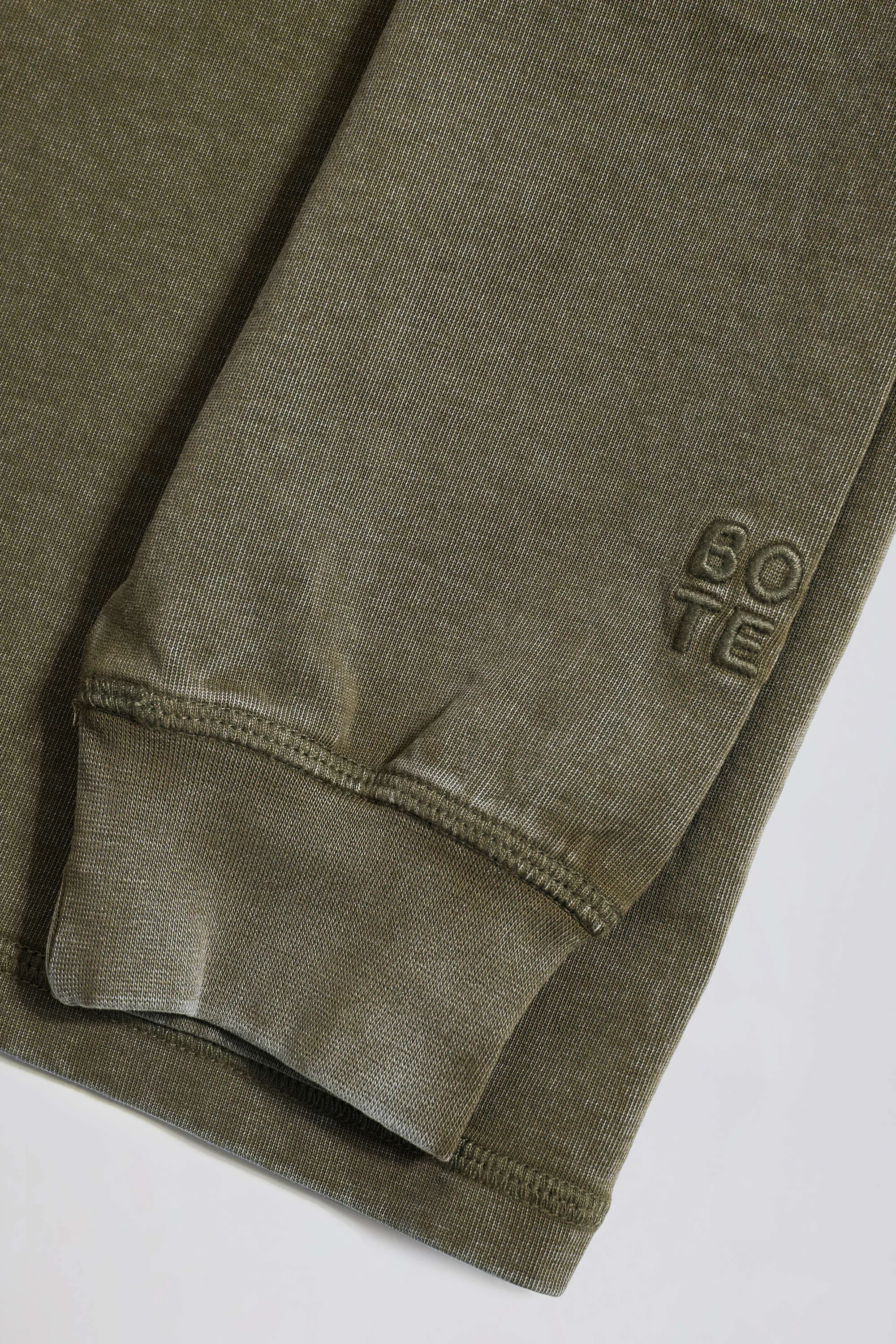 Acid Wash Long-Sleeve Oversized T-Shirt in Light Green sold by Bo + Tee product image thumbnail 5