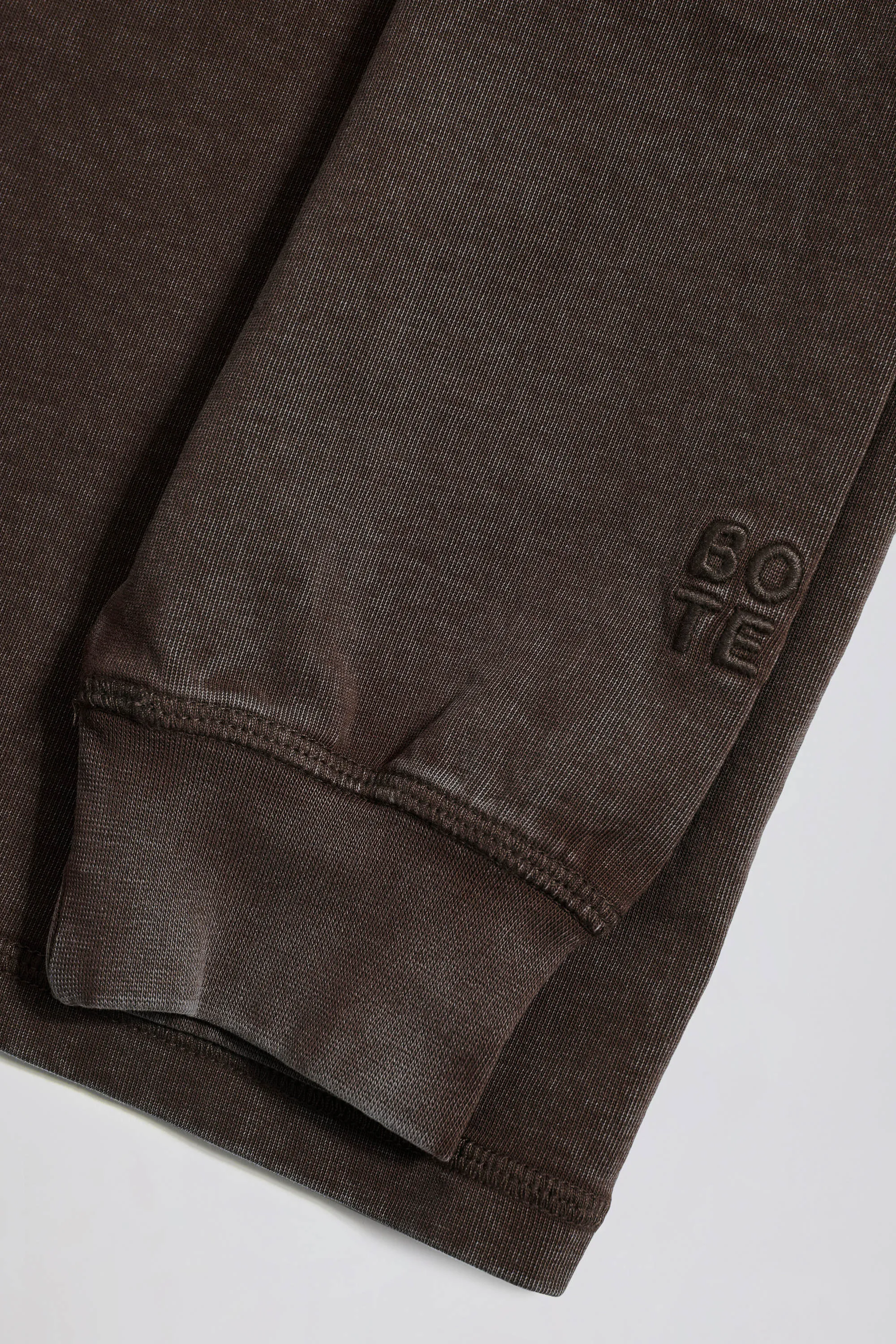 Acid Wash Long-Sleeve Oversized T-Shirt in Brown sold by Bo + Tee product image thumbnail 5