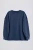 Acid Wash Long-Sleeve Oversized T-Shirt in Blue sold by Bo + Tee