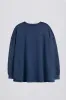 Acid Wash Long-Sleeve Oversized T-Shirt in Blue sold by Bo + Tee