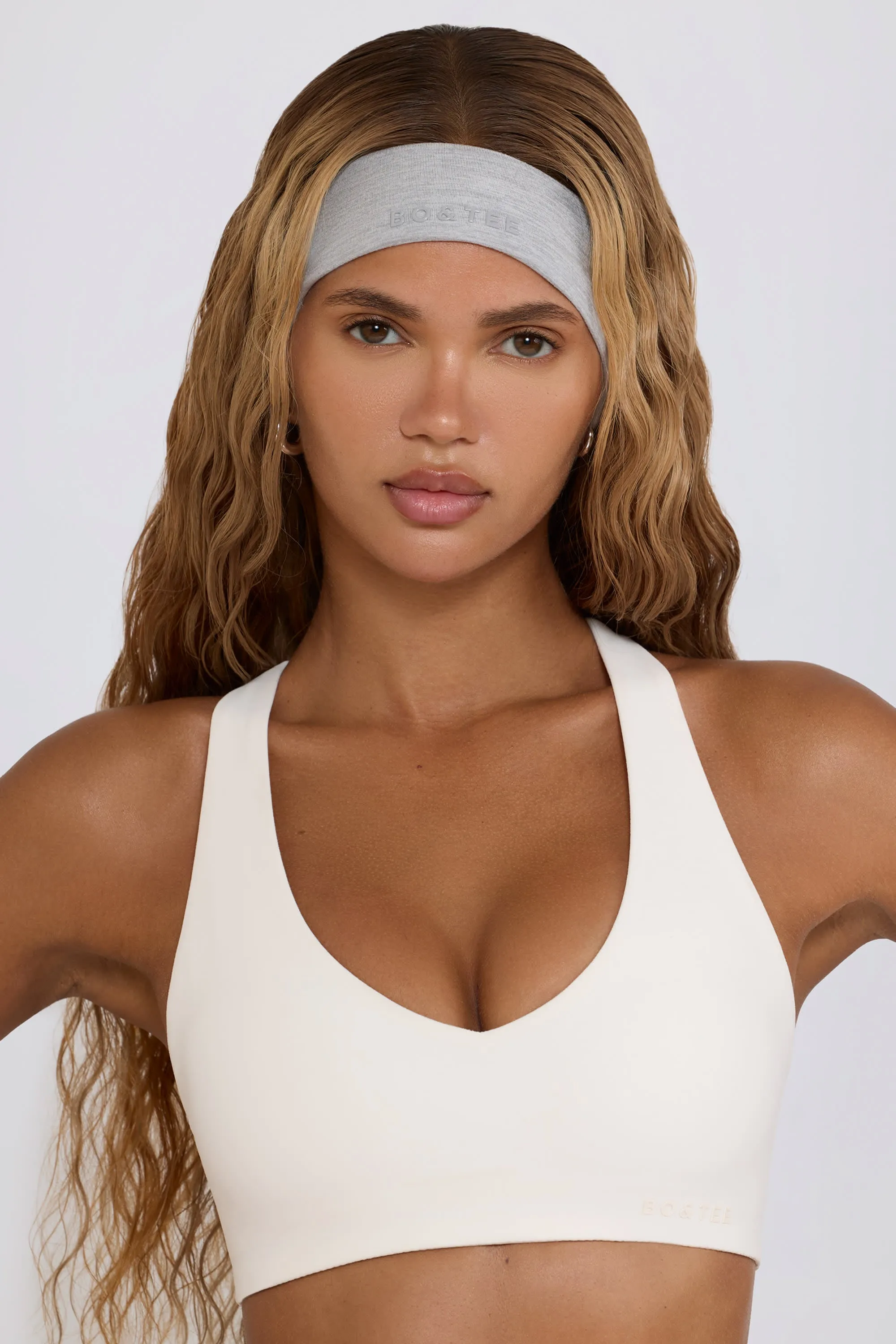Soft Active Headband in Grey Marl sold by Bo + Tee