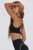 Soft Active V-Neck Sports Bra in Black sold by Bo + Tee