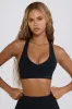 Soft Active V-Neck Sports Bra in Black sold by Bo + Tee