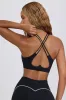Soft Active V-Neck Sports Bra in Black sold by Bo + Tee