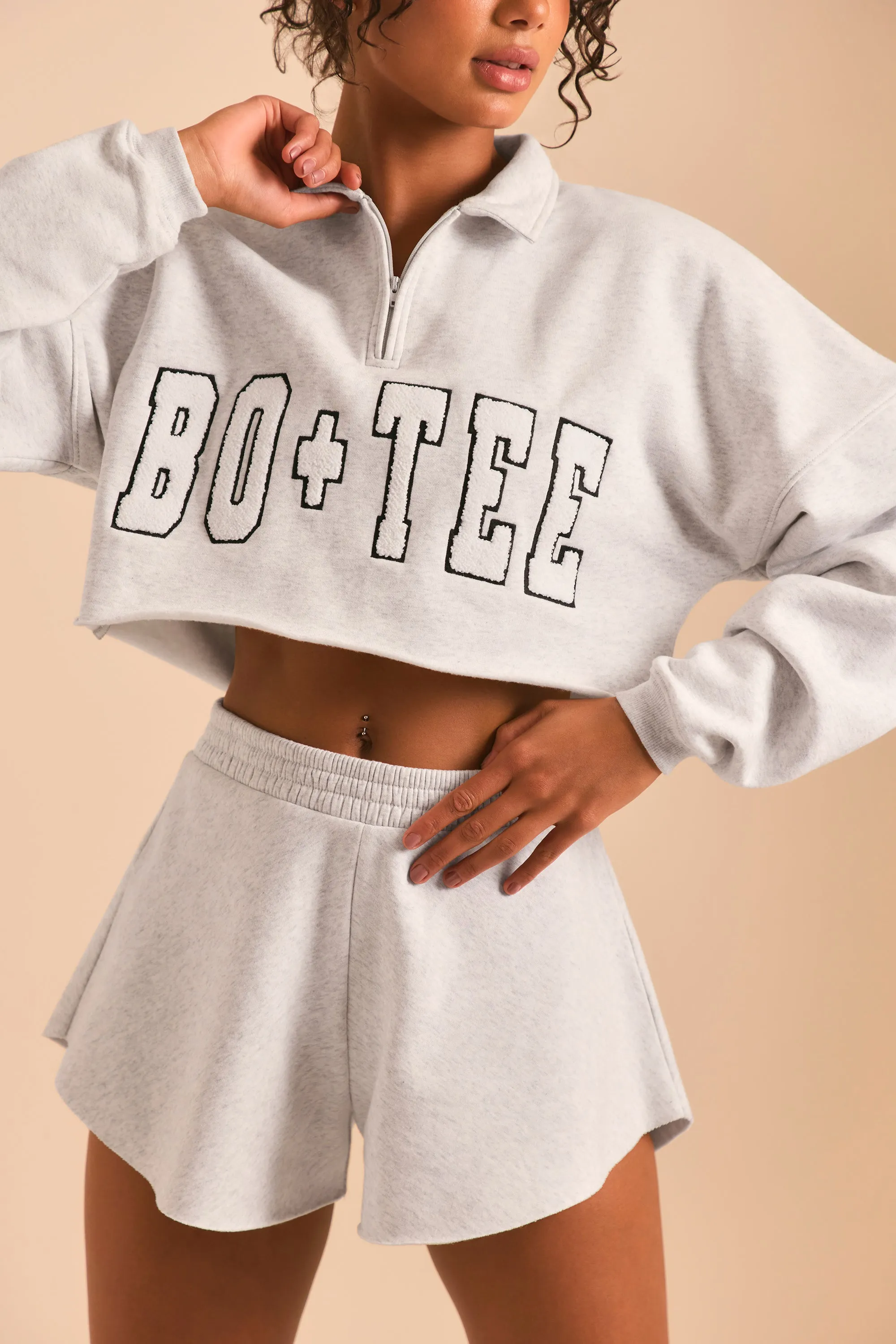 Flippy Sweat Shorts in Heather Grey sold by Bo + Tee product image thumbnail 4