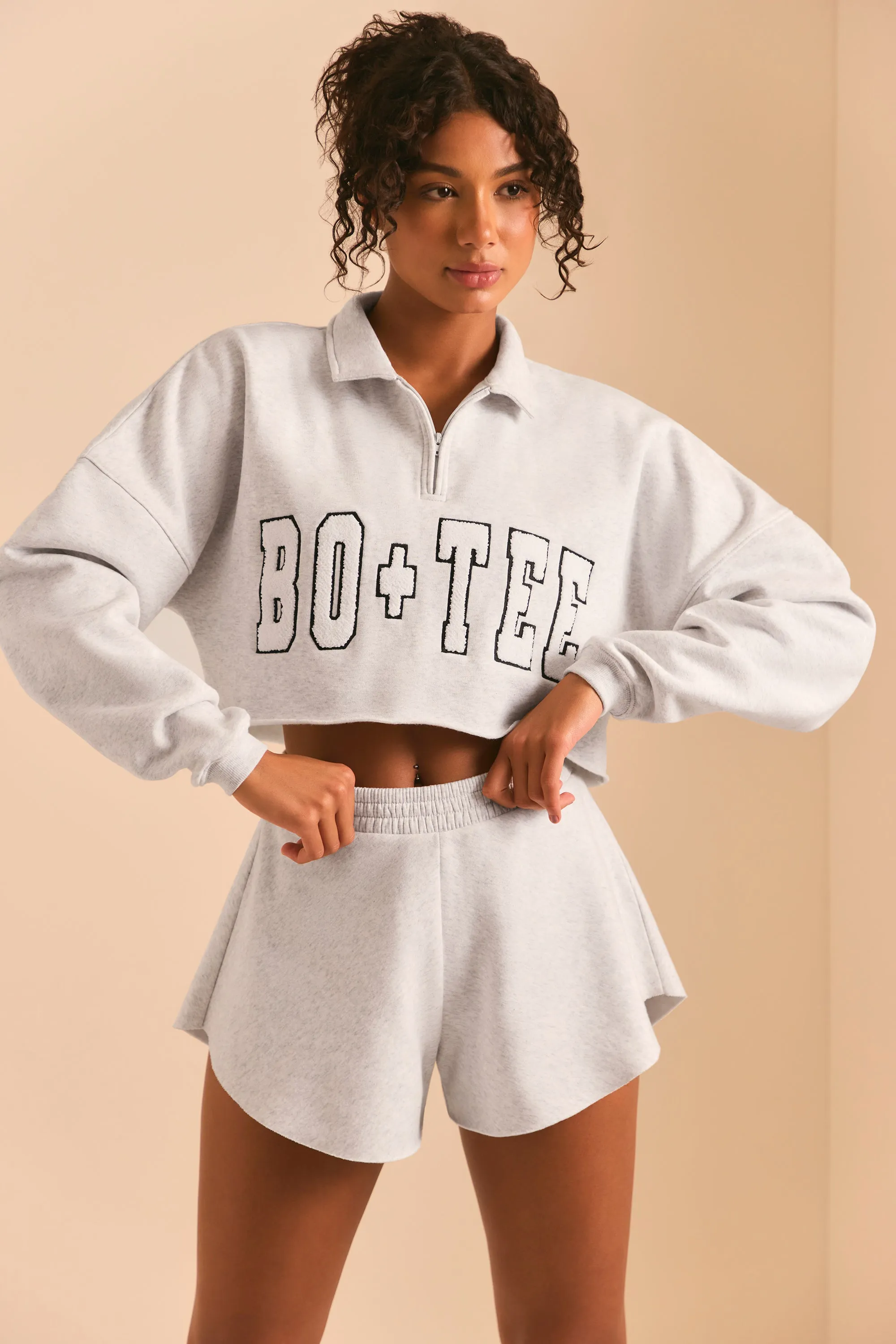 Flippy Sweat Shorts in Heather Grey sold by Bo + Tee product image thumbnail 5