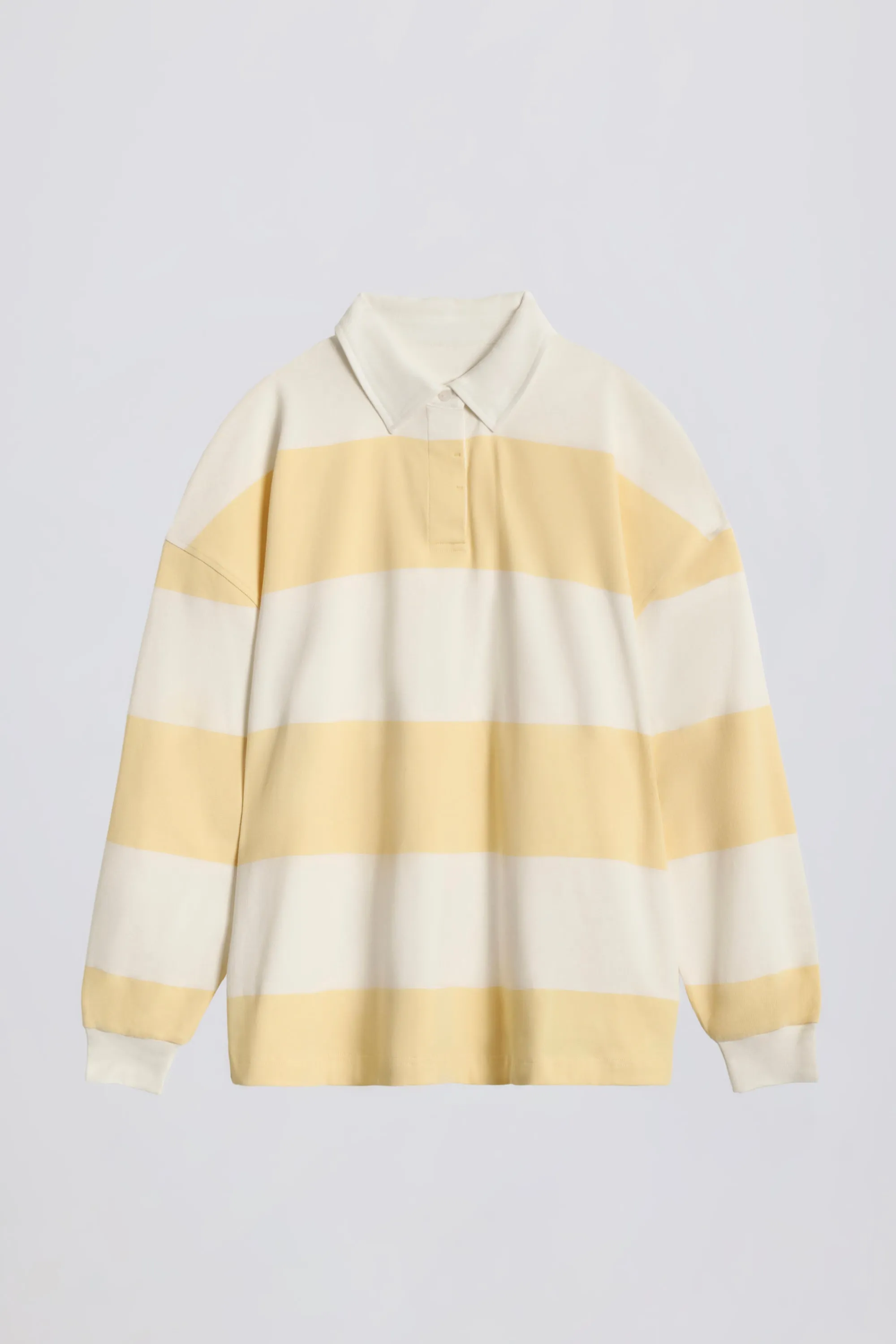 Striped Oversized Long-Sleeve T-Shirt in Lemon sold by Bo + Tee
