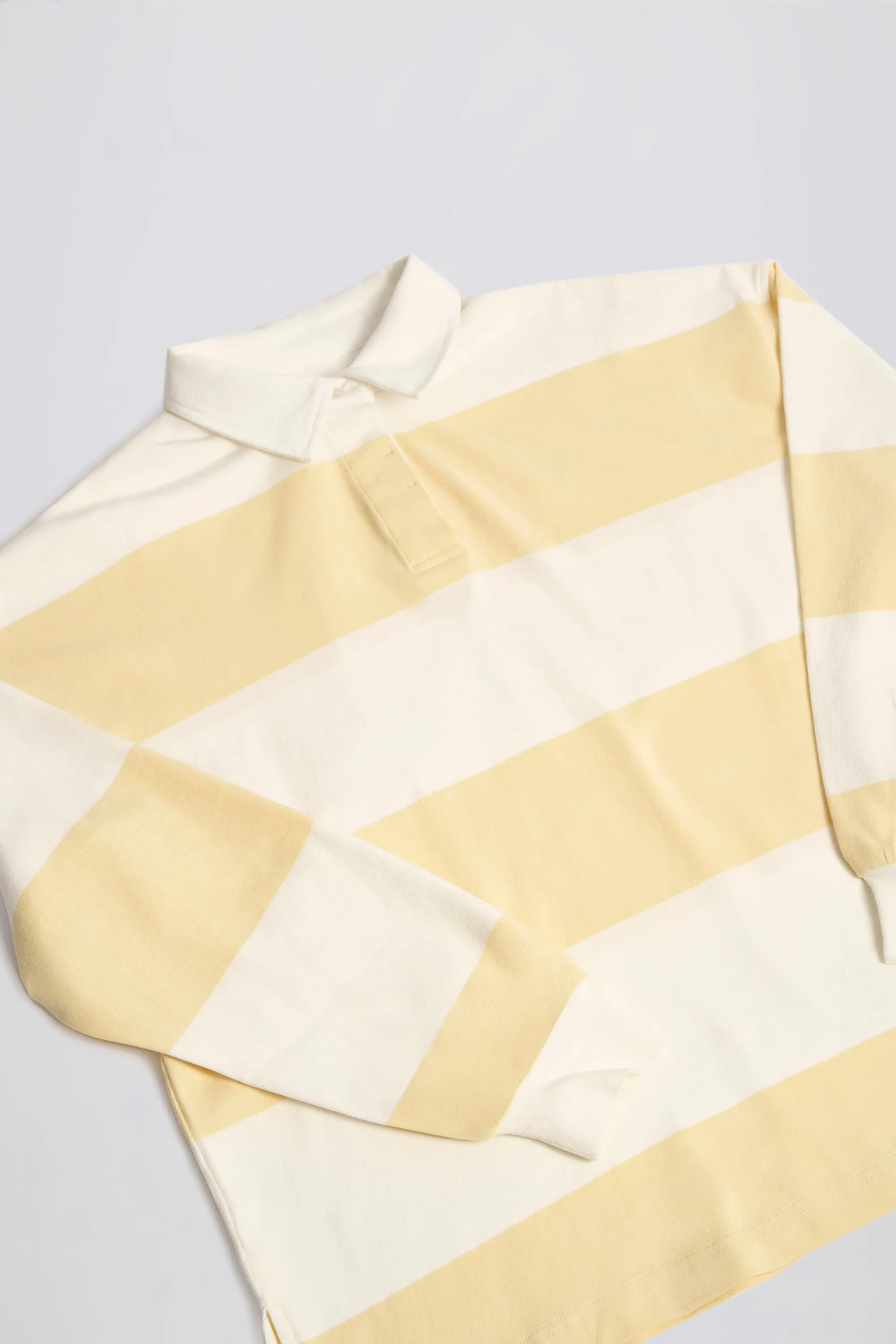 Striped Oversized Long-Sleeve T-Shirt in Lemon sold by Bo + Tee product image thumbnail 5