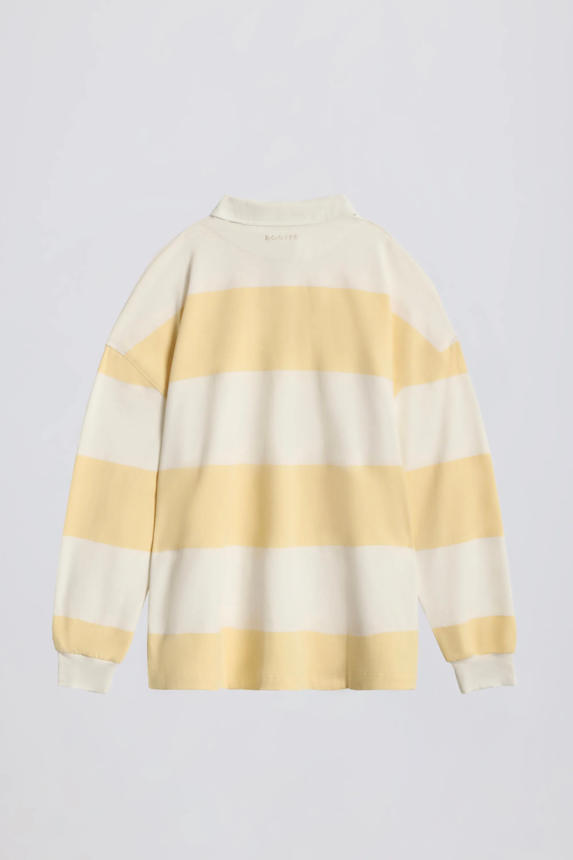 Striped Oversized Long-Sleeve T-Shirt in Lemon sold by Bo + Tee product image thumbnail 3