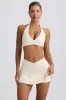 Crossover Mini Skort in Ivory Marl sold by Bo + Tee