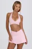 Crossover Mini Skort in Pale Pink Marl sold by Bo + Tee