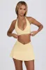 Crossover Mini Skort in Lemon Marl sold by Bo + Tee
