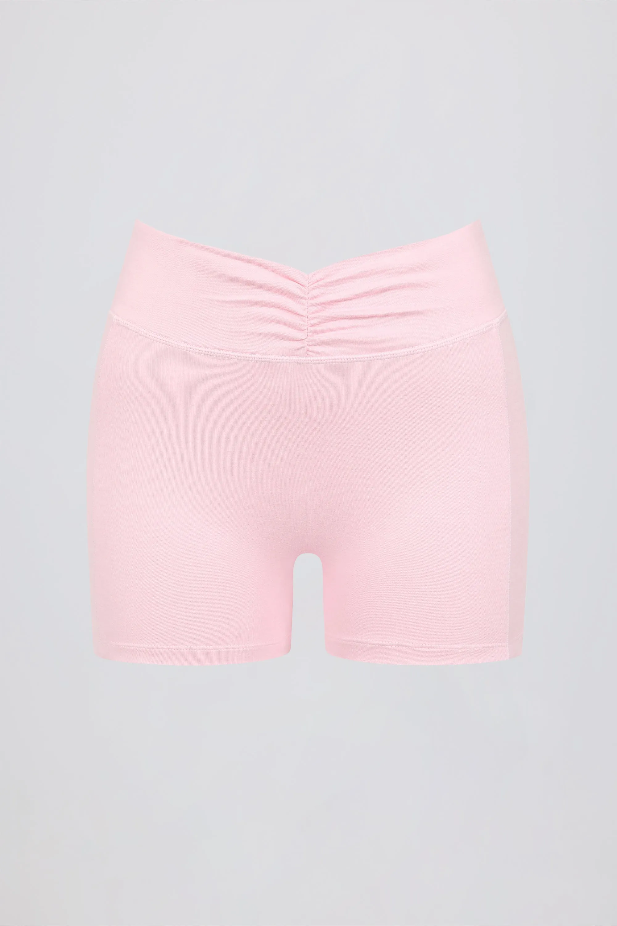 Ruched Mini Shorts in Pale Pink Marl sold by Bo + Tee product image thumbnail 5